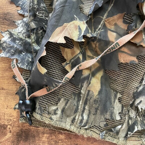 Underbrush Mossy Oak Camo Ghillie Hood XL Hunting Balaclava Hood Adjustable - Picture 5 of 6